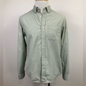 OLD NAVY Men's Medium Sage Green Button Down Oxford Shirt Regular Fit w/ Flex